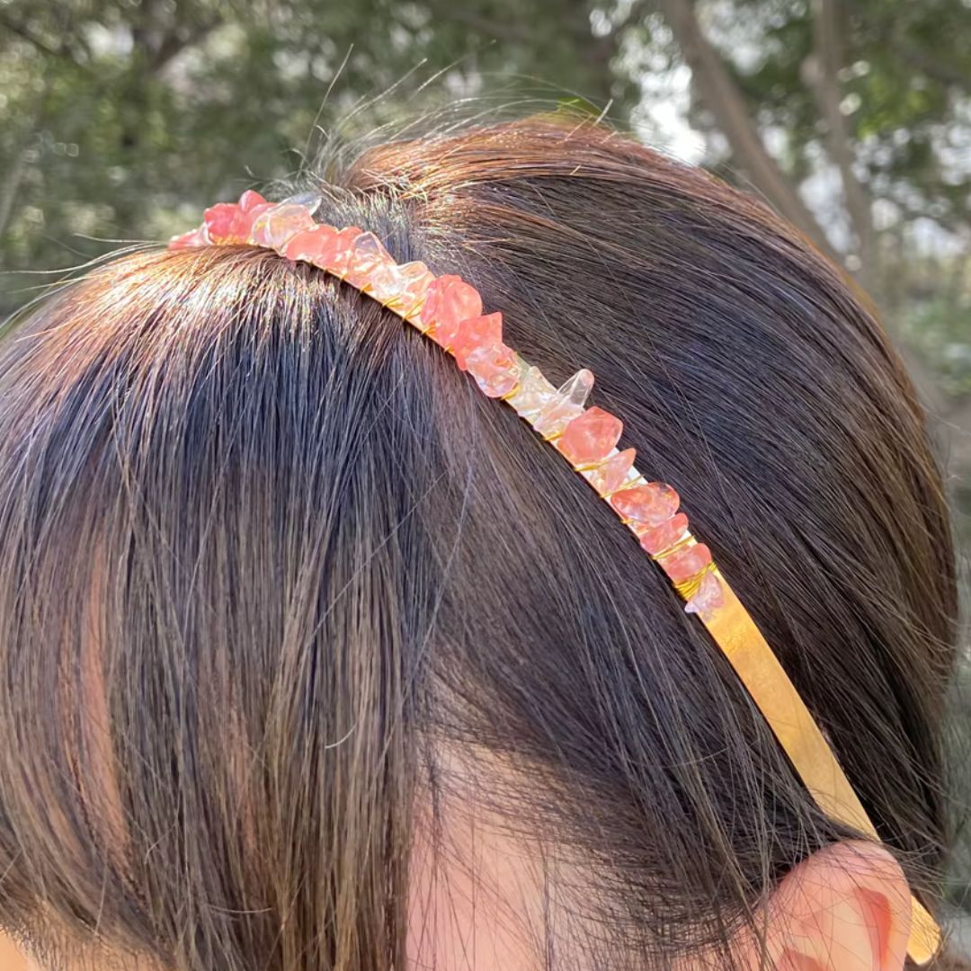 Bandeau-cheveux-femme-rosé-tourmaline-pastèque-tete