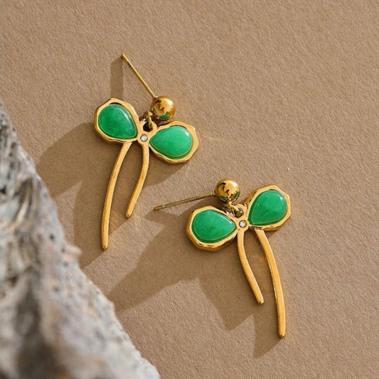 boucle-d-oreille-vert-style-et -tendance