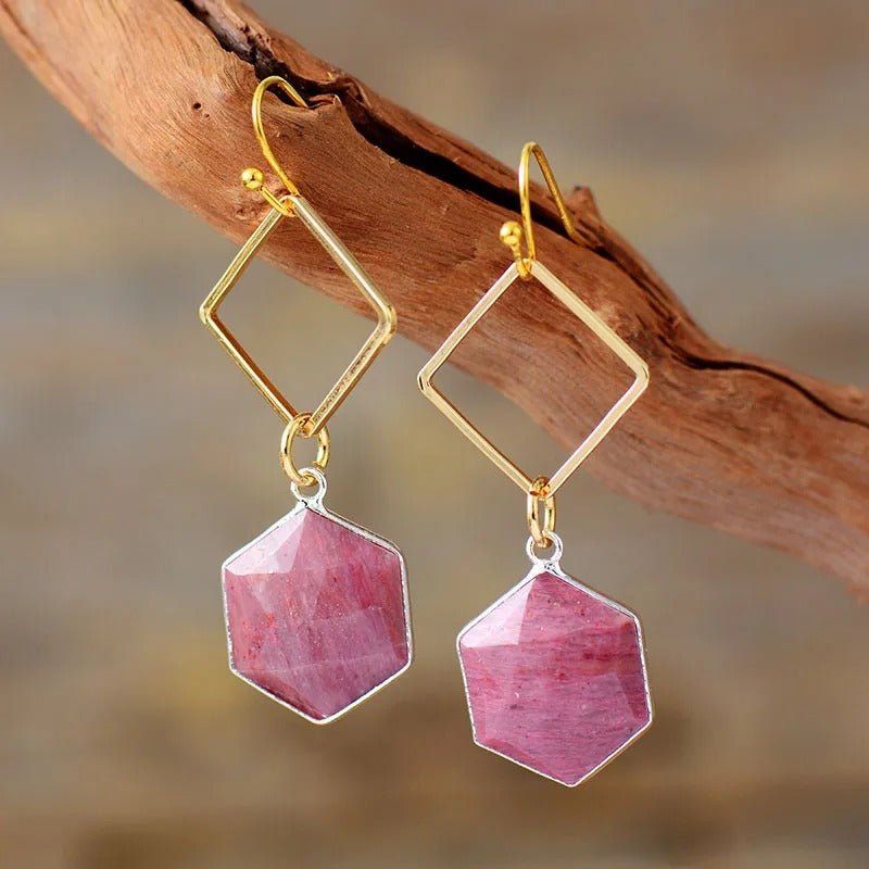 Boucles d'Oreille - Rhodonite - Innocent - Seduction