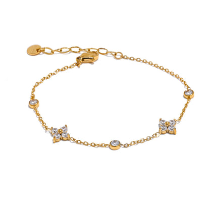 bracelet-acier-inoxydable-chaîne-de-fleurs-en-zircone-cubique-fine-doré