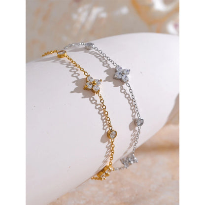 bracelet-acier-inoxydable-chaîne-fleurs-en-zircone-cubique-fine