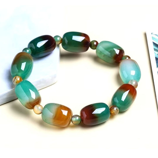 Bracelet - Agate Paon Vert Naturelle - Innocent - Seduction