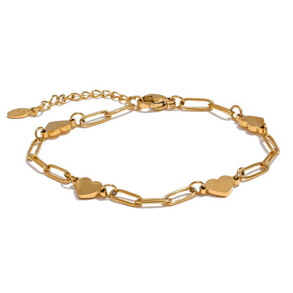 bracelet-en-acier-inoxydable-cœur-pour-un-charme-doré