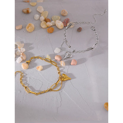 bracelet-en-acier-inoxydable-double-cœur-d’élégance