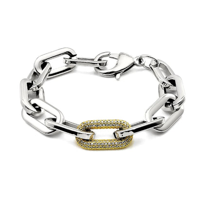 bracelet-en-acier-inoxydable-éclat-avec-strass-scintillants-doré-argent