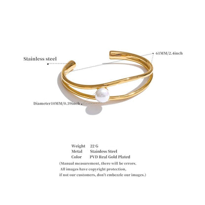 Bracelet en jonc - Perlé minimalisme élégant pour femme - Innocent - Seduction
