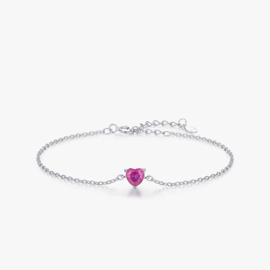 bracelet-femme-argent-cœur-scintillant-en-zircone-rose