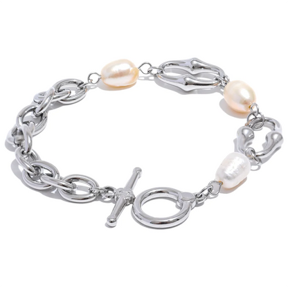 bracelet-femme-plaqué-or-Élégance-perles-d'eau-douce-argent