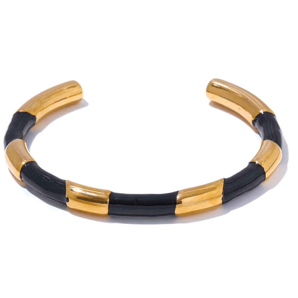 bracelet-femme-tendance-noir-doré