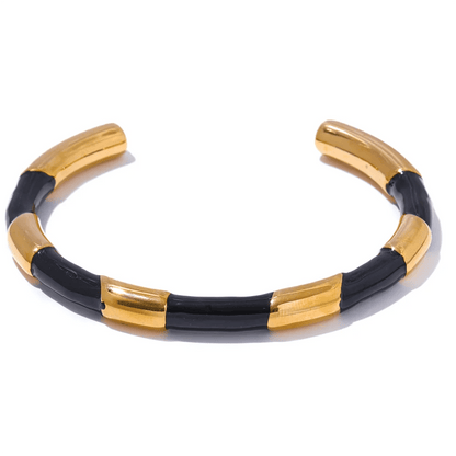 bracelet-femme-tendance-noir-doré