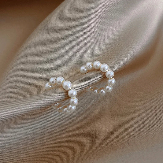 ear cuff perlé coréen élégant et tendance pour femme