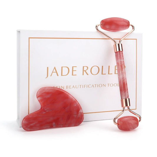 Gua Sha - Rouleau de Jade - Jade Rouge Naturelle - Innocent - Seduction